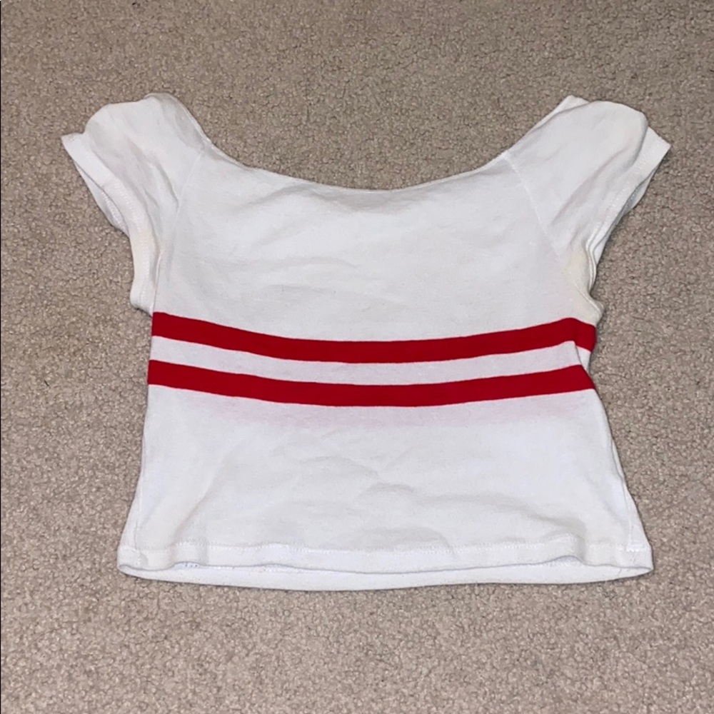 Brandy Melville Striped off the shoulder top